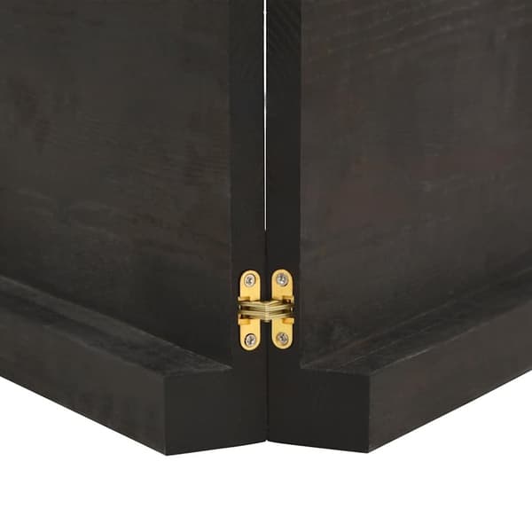 vidaXL væghylde 180x30x(2-6) cm behandlet massivt egetræ mørkebrun