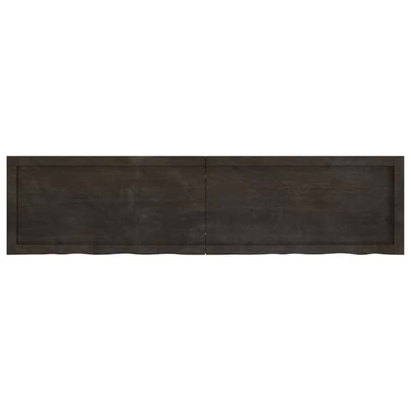 vidaXL Vägghylla mörkbrun 160x40x(2-6) cm behandlad massiv ek