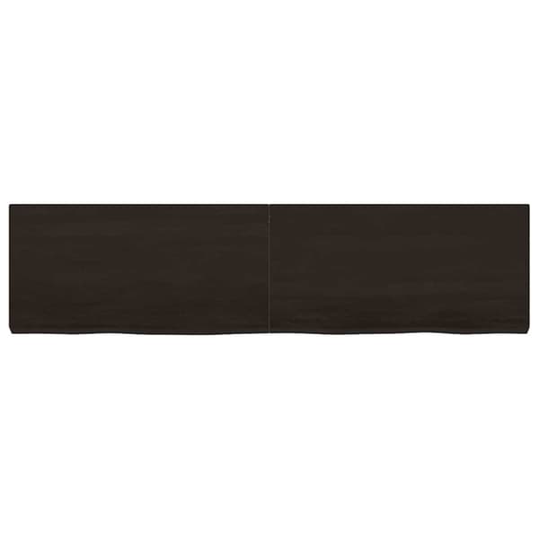 vidaXL Vägghylla mörkbrun 160x40x(2-6) cm behandlad massiv ek