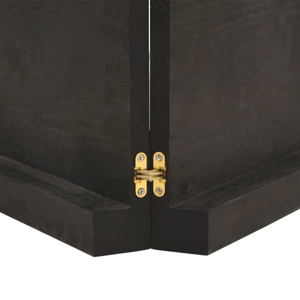 vidaXL væghylde 200x60x(2-6) cm behandlet massivt egetræ mørkebrun