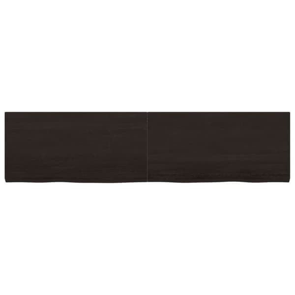 vidaXL væghylde 160x40x(2-4) cm behandlet massivt egetræ mørkebrun