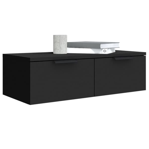 vidaXL vægskab 68x30x20 cm konstrueret træ sort
