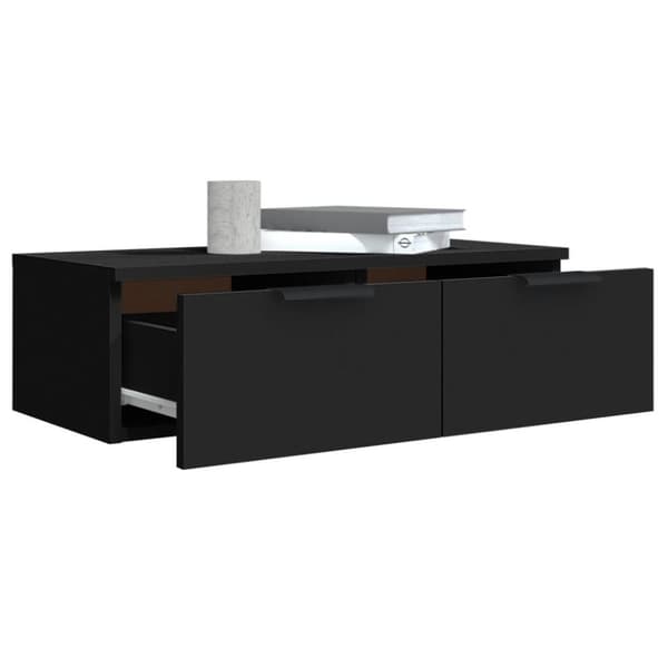 vidaXL vægskab 68x30x20 cm konstrueret træ sort