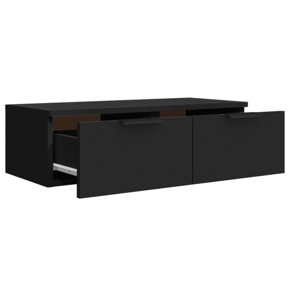 vidaXL vægskab 68x30x20 cm konstrueret træ sort