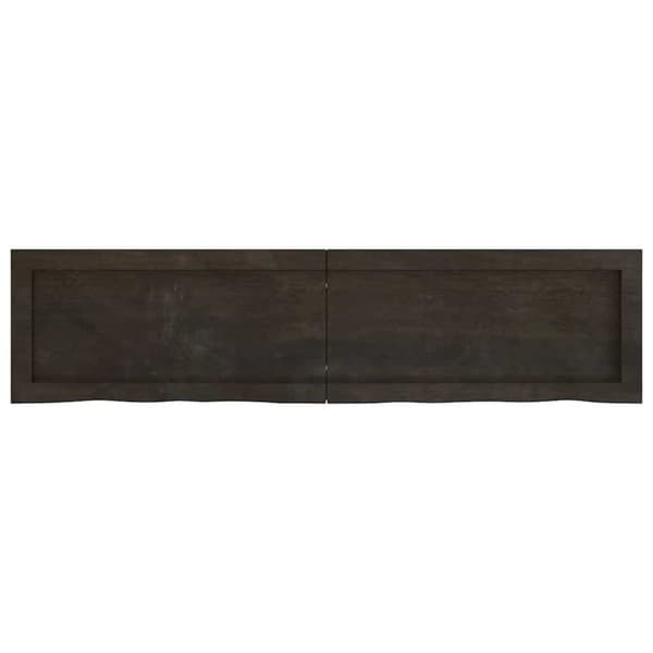 vidaXL Vägghylla mörkbrun 120x30x(2-4) cm behandlad massiv ek