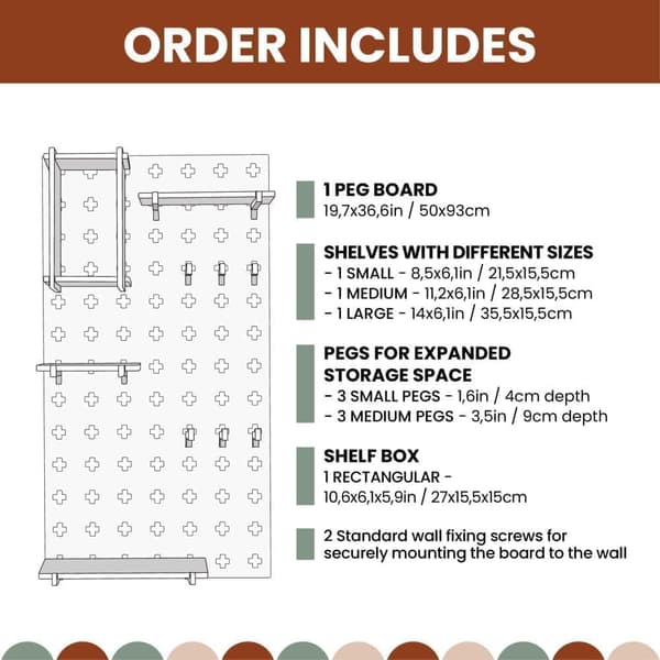 Pegboard-hylly, lastenhuoneen hyllyt Pegboard-järjestäjä Kelluvat hyllyt tai Pegboard-näyttötelineet Pegboard-seinä Montessori-hyllyt