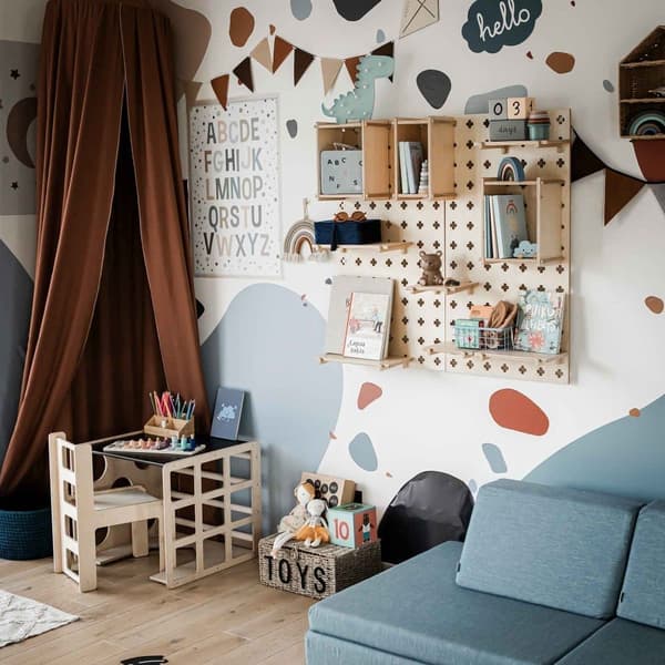 Kelluvat hyllyt Pegboard Seinähyllyt Pöytäjärjestäjä, Riippuhylly Peg board Puu kelluva hylly Kelluva puinen hylly, Lasten vaatekaappi
