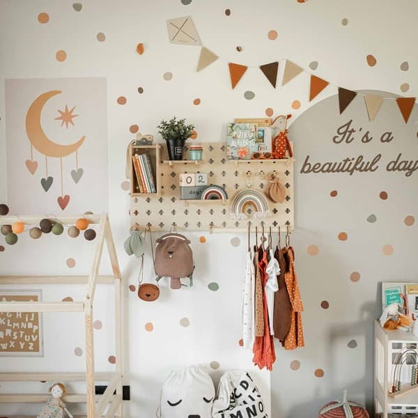 Kelluvat hyllyt Pegboard Lasten vaatekaappi Seinähyllyt Pöytäjärjestäjä, Ripustettava hylly, Peg board Puinen kelluva hylly Kelluva puinen hylly