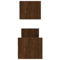 Miniatyrbilde 5 av 8: vidaXL Vegghyller med stenger 2 stk brun eik 60x16x14 cm