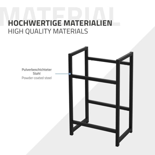 Juomalaatikkoteline 2 laatikkoa 47x31x75,5 cm antrasiittiteräs ML design