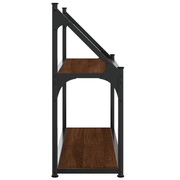 vidaXL Vägghylla 2 hyllor brun ek 60x21x51 cm konstruerat trä