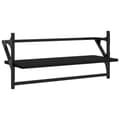 Miniatyrbilde 4 av 9: vidaXL Vegghyller med stenger 2 stk svart 65x25x30 cm