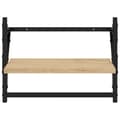 Miniatyrbillede 5 af 9: vidaXL væghylder med stænger 2 stk. 40x25x30 cm sonoma-eg