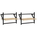 Miniatyrbillede 1 af 9: vidaXL væghylder med stænger 2 stk. 40x25x30 cm sonoma-eg