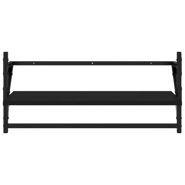 vidaXL Seinähyllyt tangoilla 2 kpl musta 65x25x30 cm