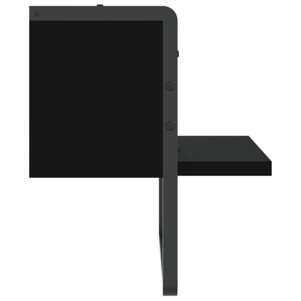 vidaXL væghylde med stang 30x25x30 cm sort