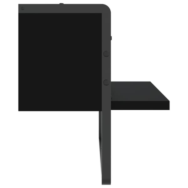 vidaXL væghylde med stang 40x25x30 cm sort