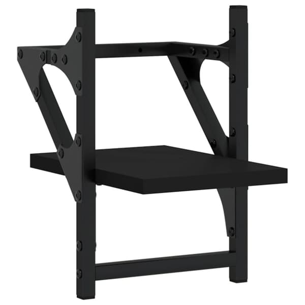vidaXL væghylder med stænger 2 stk. 20x25x30 cm sort