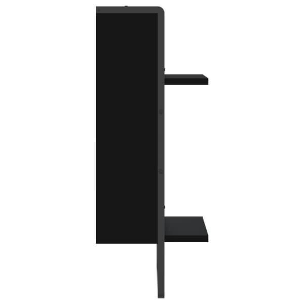 vidaXL væghylde med stang 30x25x65 cm sort