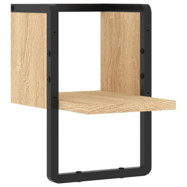 vidaXL væghylde med stang 20x25x30 cm sonoma-eg