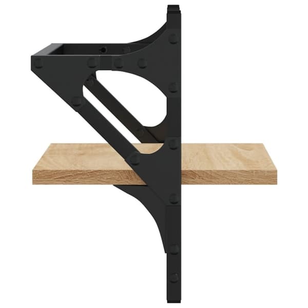 vidaXL væghylder med stænger 2 stk. 30x25x30 cm sonoma-eg