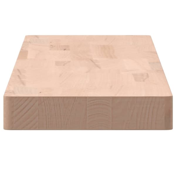 vidaXL væghylde 100x20x4 cm massivt bøgetræ