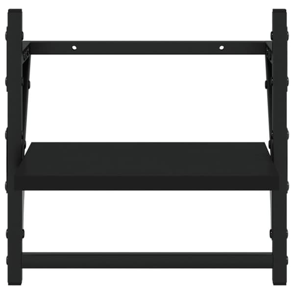 vidaXL væghylder med stænger 2 stk. 30x25x30 cm sort