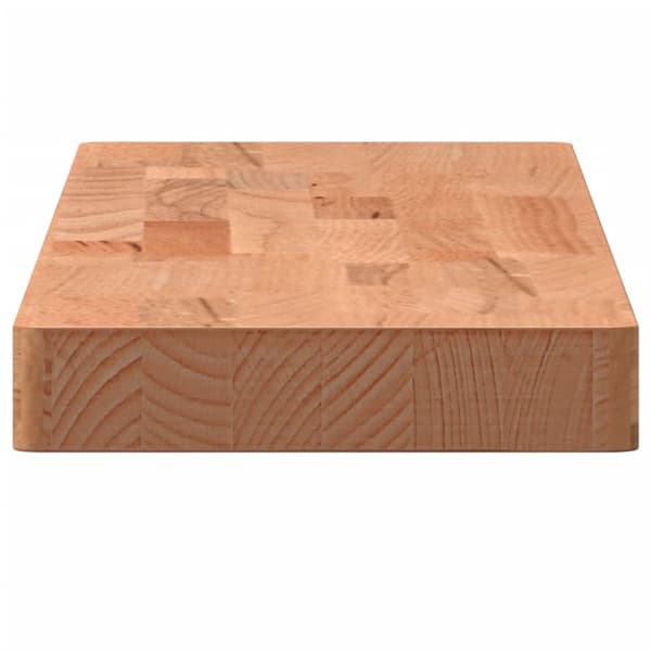 vidaXL væghylde 80x20x4 cm massivt bøgetræ