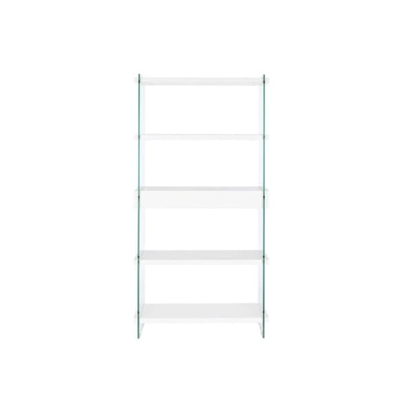 Bokhylla DKD Home Decor Vit Transparent Glas Trä MDF 90 x 35 x 180 cm (1)