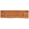 Miniatyrbilde 4 av 8: vidaXL Vegghylle 60x20x2,5 cm rektangulær heltre akasie naturlig kant