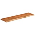 Miniatyrbilde 2 av 8: vidaXL Vegghylle 60x20x2,5 cm rektangulær heltre akasie naturlig kant