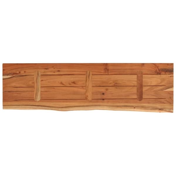 vidaXL Seinähylly 90x30x2,5 cm suorakaide täysi akasiapuu elävä reuna