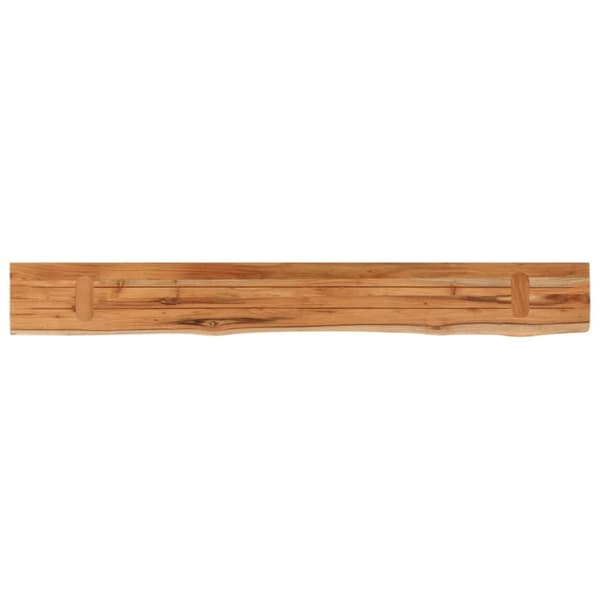 vidaXL Vegghylle 160x20x2,5 cm rektangulær heltre akasie naturlig kant