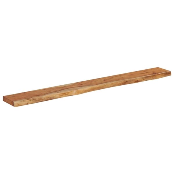vidaXL Vegghylle 160x20x2,5 cm rektangulær heltre akasie naturlig kant