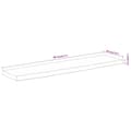 Miniatyrbilde 7 av 8: vidaXL Vegghylle 80x20x2,5 cm rektangulær heltre akasie naturlig kant
