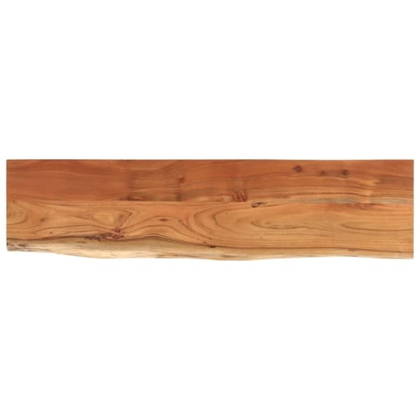 vidaXL Vegghylle 80x20x3,8 cm rektangulær heltre akasie naturlig kant