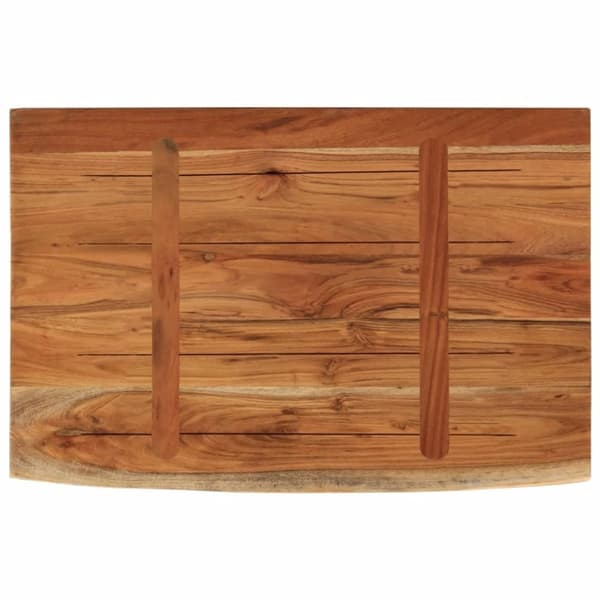 vidaXL Seinähylly 60x40x2,5 cm suorakaide täysi akasiapuu elävä reuna
