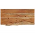 Miniatyrbilde 1 av 8: vidaXL Vegghylle 60x30x2,5 cm rektangulær heltre akasie naturlig kant