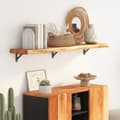 Miniatyrbilde 8 av 8: vidaXL Vegghylle 110x30x2,5 cm rektangulær heltre akasie naturlig kant