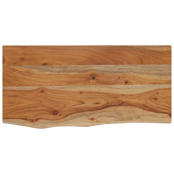 vidaXL Seinähylly 40x20x2,5 cm suorakaide täysi akasiapuu elävä reuna