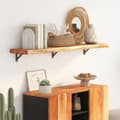 Miniatyrbilde 8 av 8: vidaXL Vegghylle 110x20x3,8 cm rektangulær heltre akasie naturlig kant