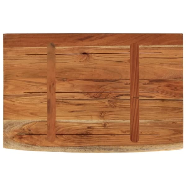 vidaXL Vegghylle 50x30x2,5 cm rektangulær heltre akasie naturlig kant