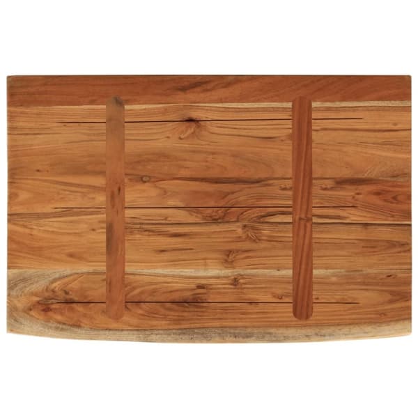 vidaXL Vegghylle 50x30x3,8 cm rektangulær heltre akasie naturlig kant