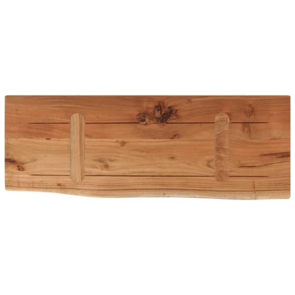 vidaXL Vägghylla 70x30x2,5 cm rektangulär massiv akacia ojämn kant