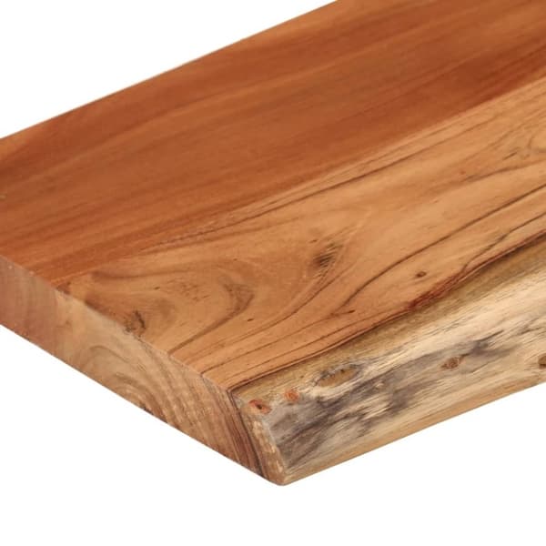 vidaXL Vegghylle 80x30x2,5 cm rektangulær heltre akasie naturlig kant