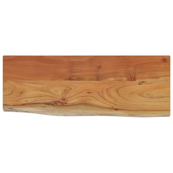vidaXL Vegghylle 80x30x2,5 cm rektangulær heltre akasie naturlig kant