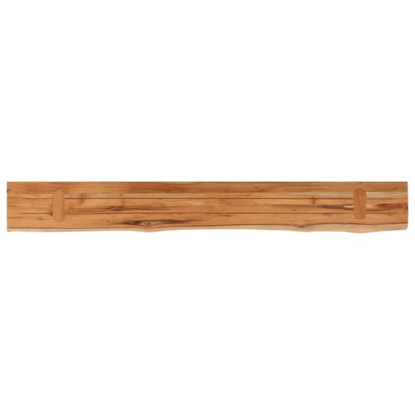 vidaXL Vegghylle 140x20x2,5 cm rektangulær heltre akasie naturlig kant