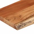 Miniatyrbilde 6 av 8: vidaXL Vegghylle 50x20x3,8 cm rektangulær heltre akasie naturlig kant