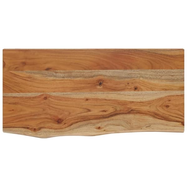 vidaXL Vegghylle 60x30x3,8 cm rektangulær heltre akasie naturlig kant