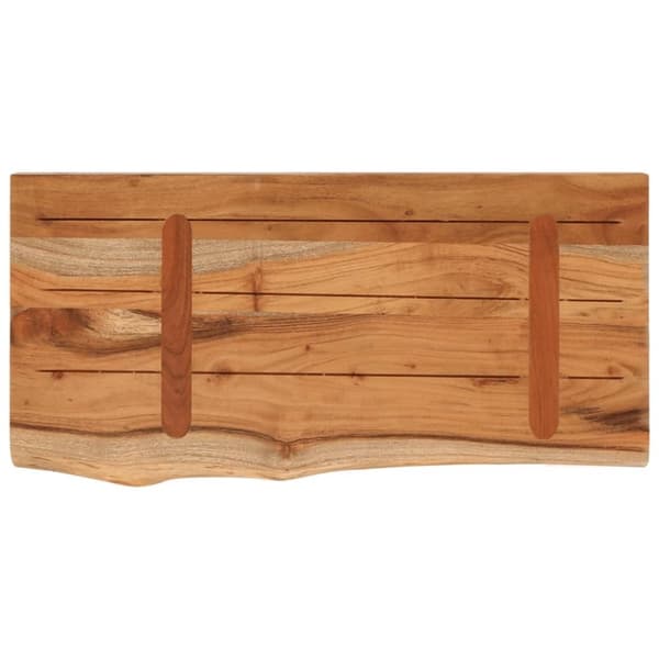 vidaXL Seinähylly 60x30x3,8 cm suorakaide täysi akasiapuu elävä reuna